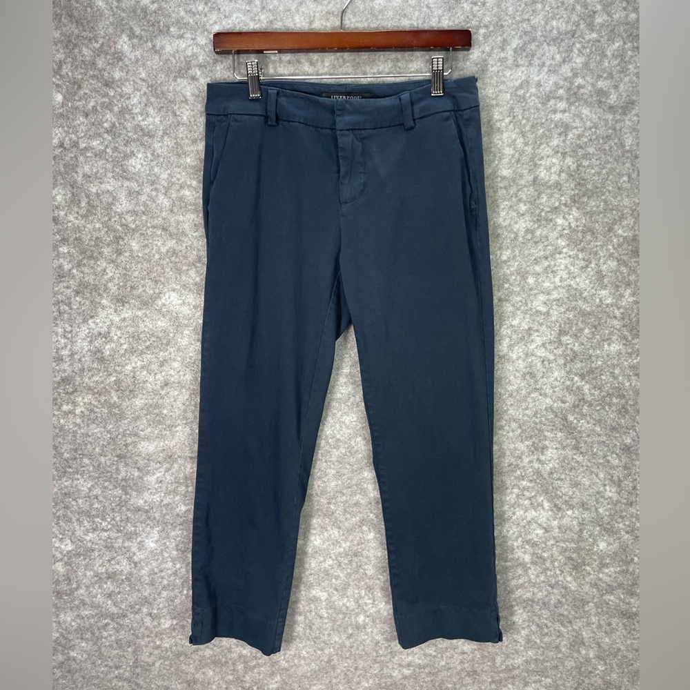 Liverpool Pants Womens 4/27 Blue Chino Slim Ankle Tapered Pockets Work Office